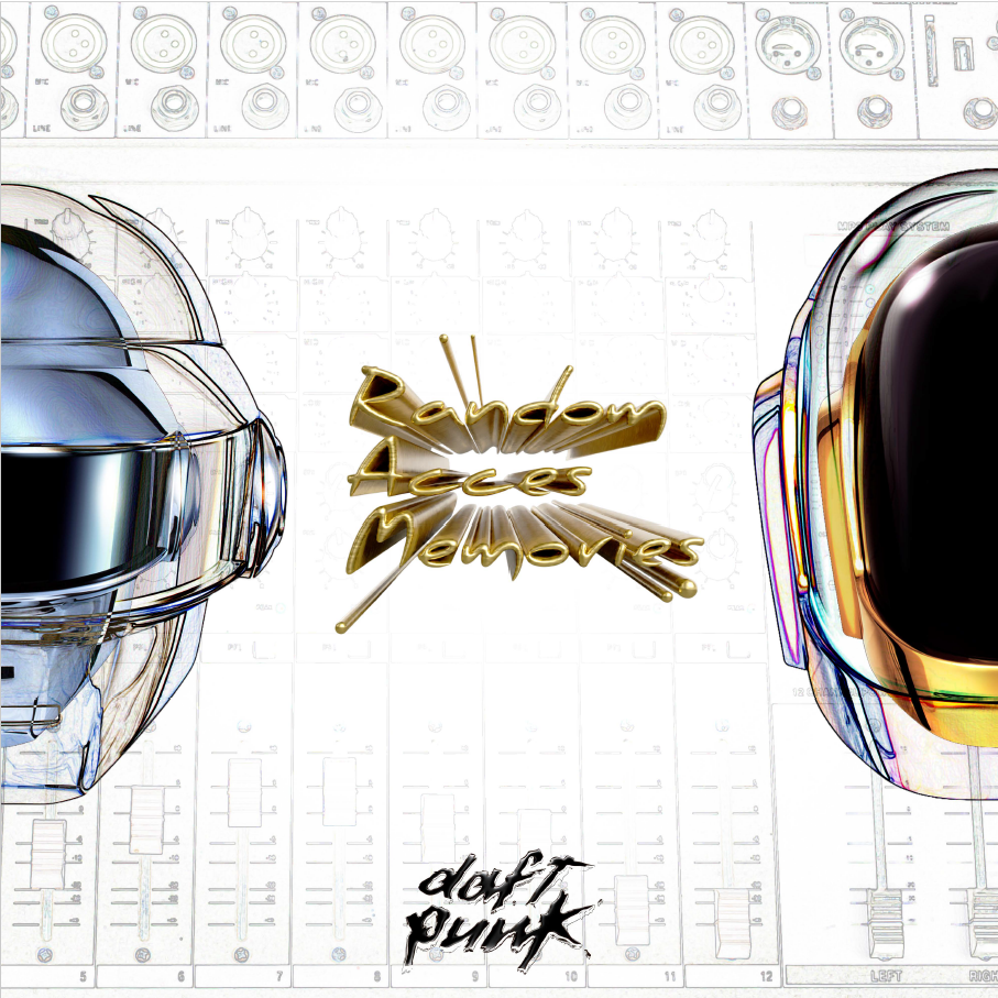 Alternatief 3D vinyl albumcover ontwerp voor Random Access Memories van Daft Punk